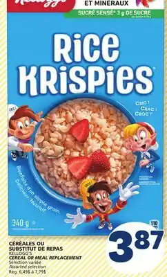 Marché Bonichoix KELLOGG'S CEREAL OR MEAL REPLACEMENT CEREAL offer