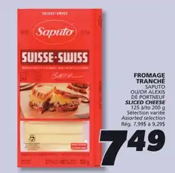 IGA SAPUTO OR ALEXIS SLICED CHEESE offer