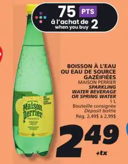IGA MAISON PERRIER SPARKLING WATER BEVERAGE offer