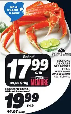 IGA FRESH SNOW CRAB SECTIONS offer