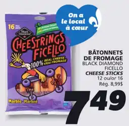 IGA BLACK DIAMOND FICELLO CHEESE STICKS offer