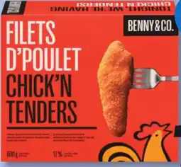 IGA BENNY & CO. FROZEN BREADED CHICKEN FILLETS, NUGGETS, TENDERS, DRUMSTICKS, TOURNEDOS OR NUGGETS offer