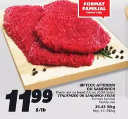 IGA TENDERIZED OR SANDWICH STEAK offer