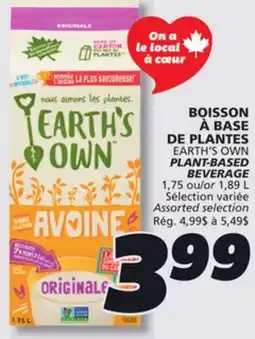 IGA EARTH'S OWN PLANT-BASED BEVERAGE offer