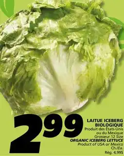 IGA ORGANIC ICEBERG LETTUCE offer