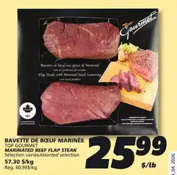 IGA MARINATED BEEF FLAP STEAK offer
