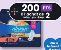 IGA ALWAYS PANTILINERS OR PADS offer