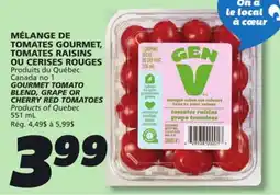 IGA GOURMET TOMATO BLEND, GRAPE OR CHERRY RED TOMATOES offer