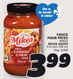 IGA MIKES PASTA SAUCE offer