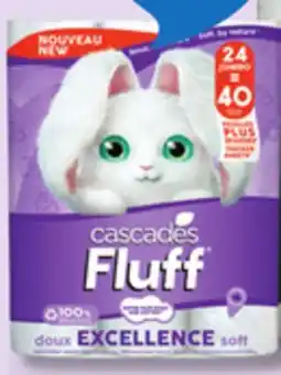 IGA FLUFF (24 roul.) PAPER TOWELS OR BATHROOM TISSUE offer