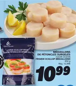 IGA CLEAR OCEAN FROZEN SCALLOP MEDALLIONS offer