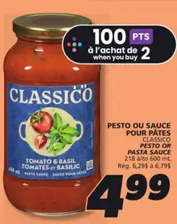 IGA CLASSICO PESTO OR PASTA SAUCE offer