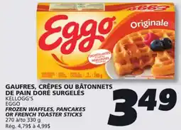 IGA EGGO FROZEN WAFFLES, PANCAKES OR FRENCH TOASTER STICKS offer
