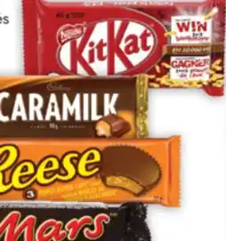 Brunet NESTLÉ, CADBURY, HERSHEY'S, MARS Chocolat sélectionnés offer