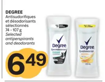 Brunet DEGREE Antisudorifiques et désodorisants sélectionnés offer