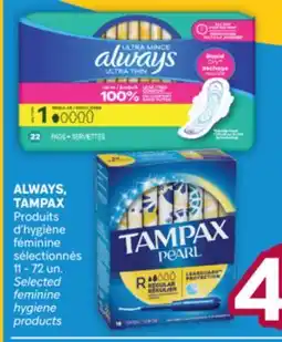 Brunet ALWAYS, TAMPAX Produits d'hygiène féminine sélectionnés offer