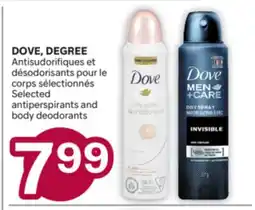 Brunet DOVE, DEGREE Antisudorifiques et désodorisants pour le corps sélectionnés offer