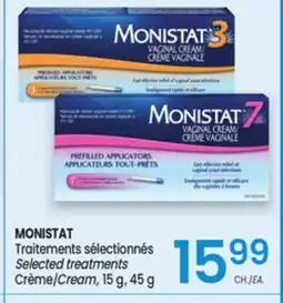 Uniprix MONISTAT Traitements sélectionnés Crème / Selected treatments Cream offer