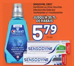 Uniprix SENSODYNE, CREST Dentifrices ou rince-bouches sélectionnés/Selected toothpastes or mouthwashes offer