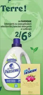 Uniprix LA PARISIENNE Détergents ou assouplisseurs sélectionnés/Selected detergents or softeners offer