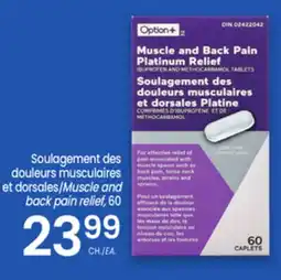 Uniprix OPTION+ Soulagement des douleurs musculaires et dorsales/Muscle and back pain relief offer