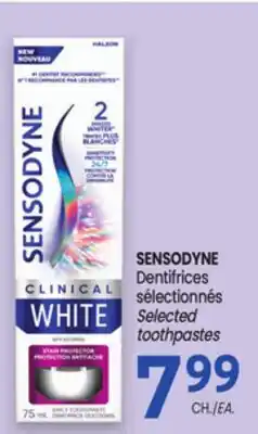 Uniprix SENSODYNE Dentifrices sélectionnés/Selected toothpastes offer