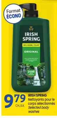 Uniprix IRISH SPRING Nettoyants pour le corps sélectionnés/Selected body washes offer