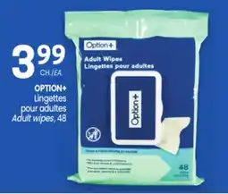 Uniprix OPTION+ Lingettes pour adultes/Adult wipes offer