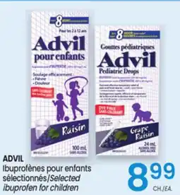 Uniprix ADVIL Ibuprofènes pour enfants sélectionnés/Selected ibuprofen for children offer