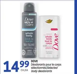Uniprix DOVE Déodorants pour le corps sélectionnés/Selected body deodorants offer