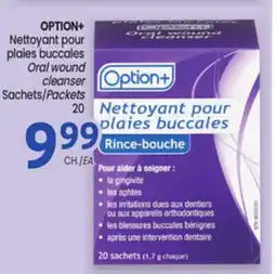 Uniprix OPTION+ Nettoyant pour plaies buccales / Oral wound cleanser, Sachets/Packets offer