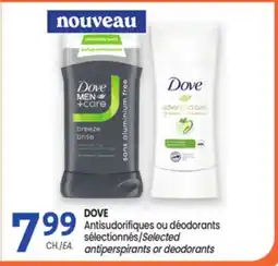 Uniprix DOVE Antisudorifiques ou déodorants sélectionnés/Selected antiperspirants or deodorants offer