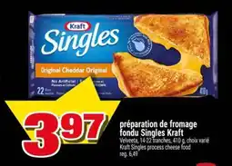Super C préparation de fromage fondu Singles Kraft offer