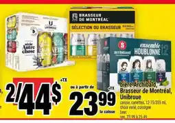 Super C BIÈRE ARCHIBALD, BRASSEUR DE MONTRÉAL, UNIBROUE offer