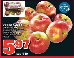 Super C POMMES CORTLAND OU McINTOSH offer