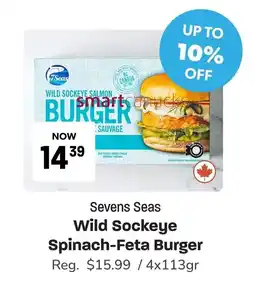 Blush Lane Organics Sevens Seas Wild Sockeye Spinach-Feta Burger offer