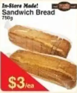 Fresh Market Foods Sandwich Bread offer
