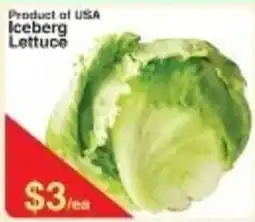Fresh Market Foods Iceberg lettuce offer