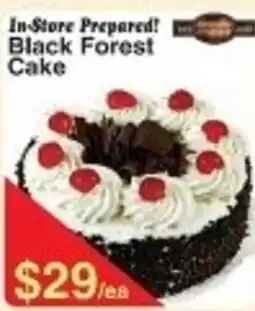 Fresh Market Foods Black forest cake offer