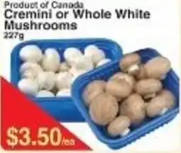 Fresh Market Foods Cremini or Whole White Mushrooms offer