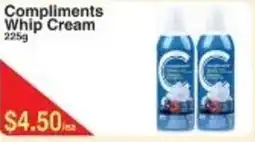 Fresh Market Foods Compliments Whip Cream offer