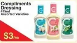 Fresh Market Foods Compliments Dressing offer