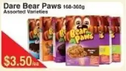 Fresh Market Foods Dare Bear Paws offer