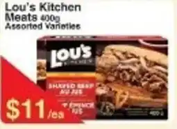 Fresh Market Foods Lou's Kitchen Meats offer