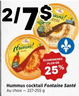 Val-Mont Hummus cocktail Fontaine Santé offer