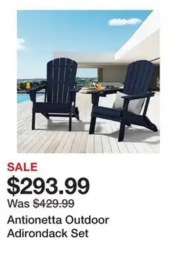 Wayfair Antionetta Outdoor Adirondack Set offer