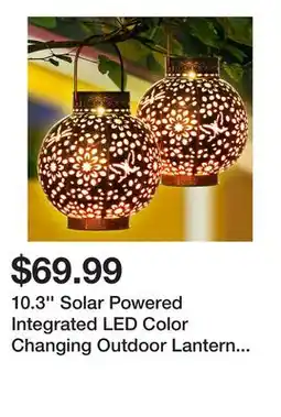 Wayfair 10.3'' Solar Powered Integrated LED Color Changing Outdoor Lantern (Set of 2) offer