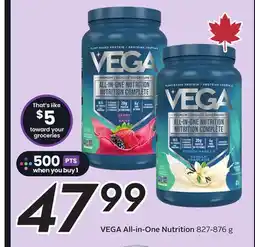 Sobeys VEGA All-in-One Nutrition offer