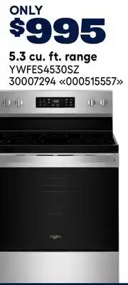 RONA Whirlpool 5.3 cu. ft. range offer
