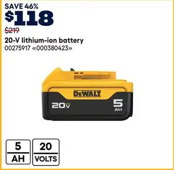RONA DeWalt 20-V lithium-ion battery offer